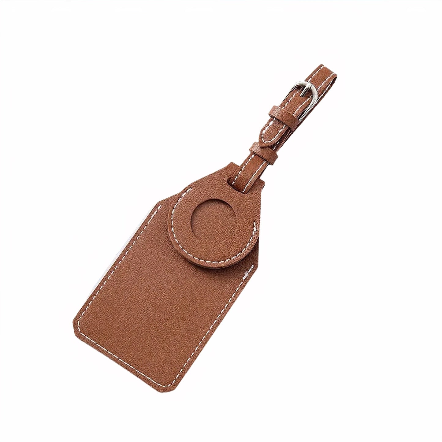 Premium Vegan Leather Luggage Tag for Suitcases TSA Approved with Apple Airtag Holder